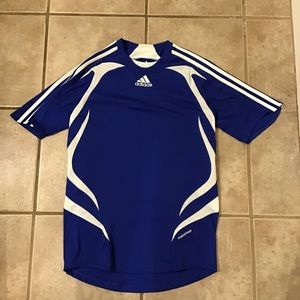 Blue Adidas Soccer Athletic Training Jersey